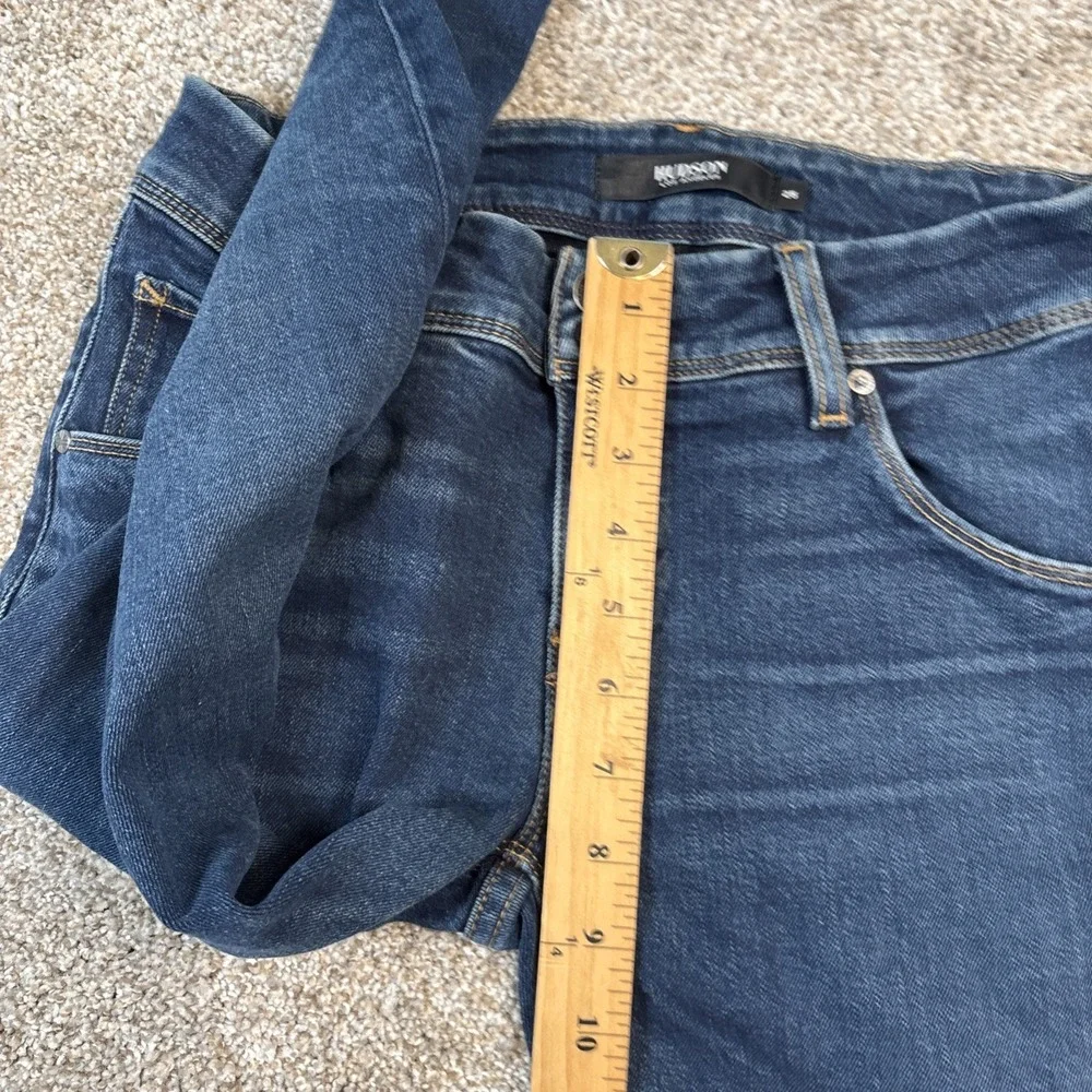 Hudson Jeans‎ Women 25 Dark Wash Collin Skinny Stretch Denim Low Rise Raw Hem - Picture 8 of 14